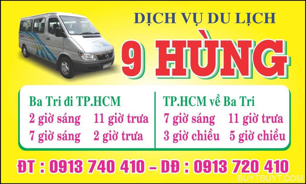 Xe Xe Nhà Xe 9 Hùng Ba Tri  - Giá vé, số điện thoại Bến Tre, Tiền Giang