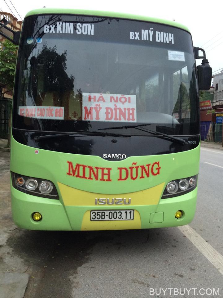 Xe Xe Minh Dũng - Lịch trình và số điện thoại đặt vé Hà Nội đi Kim Sơn Ninh Bình
