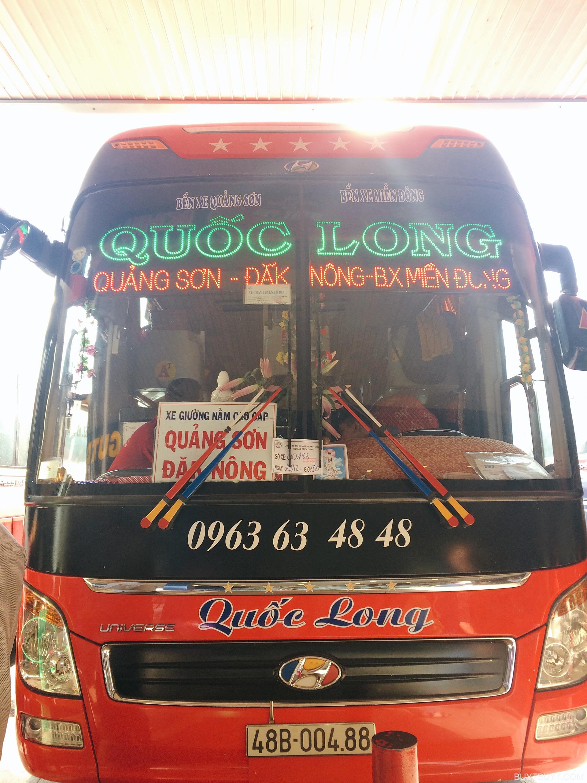 Xe Xe Quốc Long - Lộ trình Sài Gòn - Đăk Nông